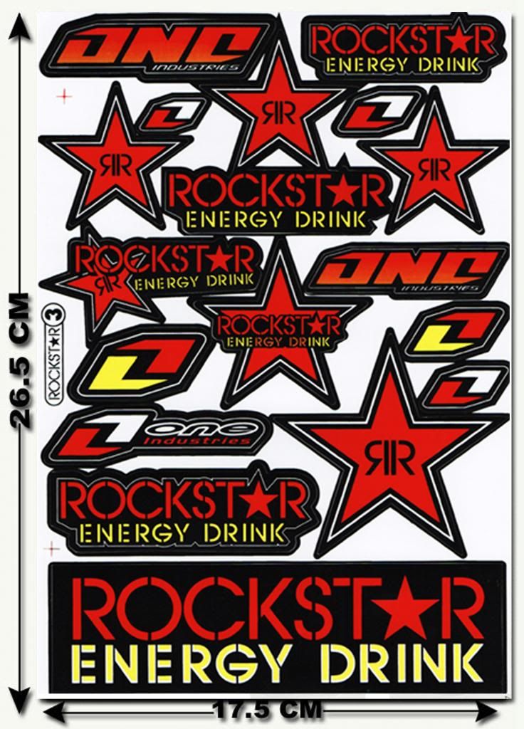 20 New Rockstar Energy Racing Motocross stickers/decals Graphic Metal