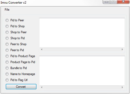 Imvu Converter Source Code: http://www.mediafire.com/?cvvkolbv6w5o2ma