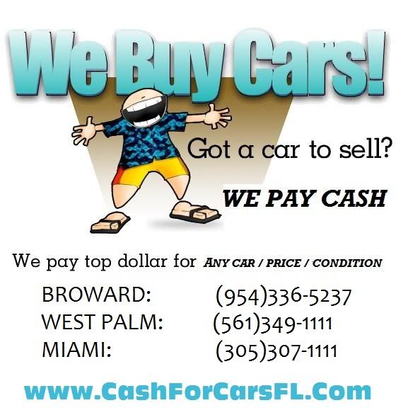  561 3491111 CASH FOR CARS BOATS MOTORCYCLES in West Palm Beach Fl 