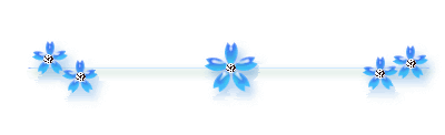 blue flowers divider