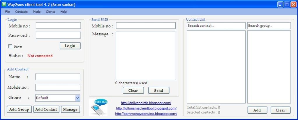 Way2sms Desktop Client 4 Latest For Windows PC Free Download-iGAWAR