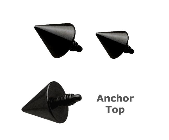 Titanium Anchor Base skin diver dermal anchor top 3mm 4mm 5mm cz gem