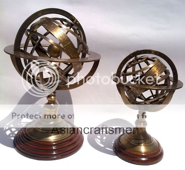 Lot of 4 Large Brass Armillary Sphere Brass Globes