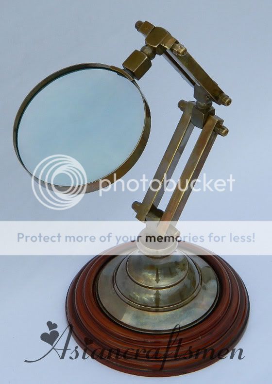 HERE IS A GREAT VICTORIAN STYLE FULLY ADJUSTABLE BRASS DESK MAGNIFIER