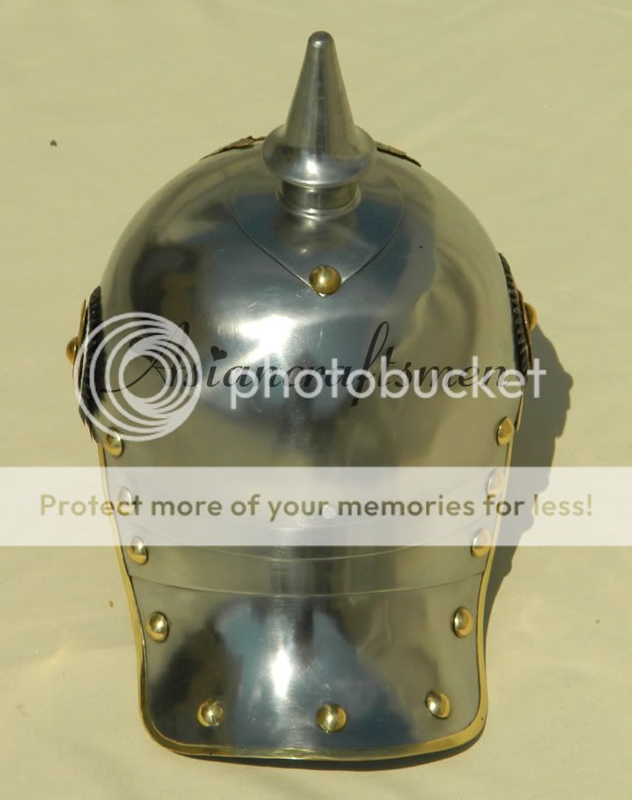 German Pickelhaube Helmet WWI Replica SCA Silver