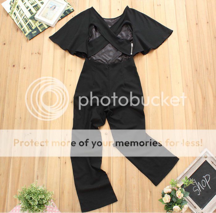 Sexy Women Cross Halter Long Cocktail Evening Trousers Playsuit Rompers Jumpsuit