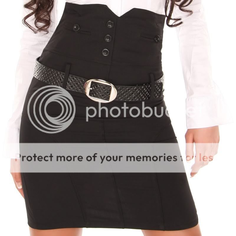 Sexy new high waist pencil skirt inc belt sizes 8.10.12.14 3 colours 