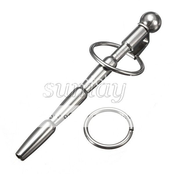 Sexual Stainless Swell Urethral Plug Hole Mens Glans Ring Stopper Steel ...