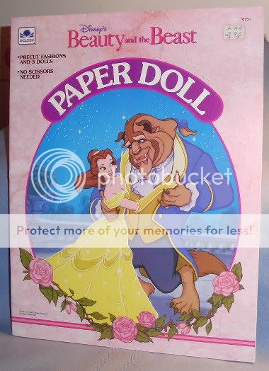 1991 Walt Disney Beauty & The Beast PAPER DOLL BOOK  