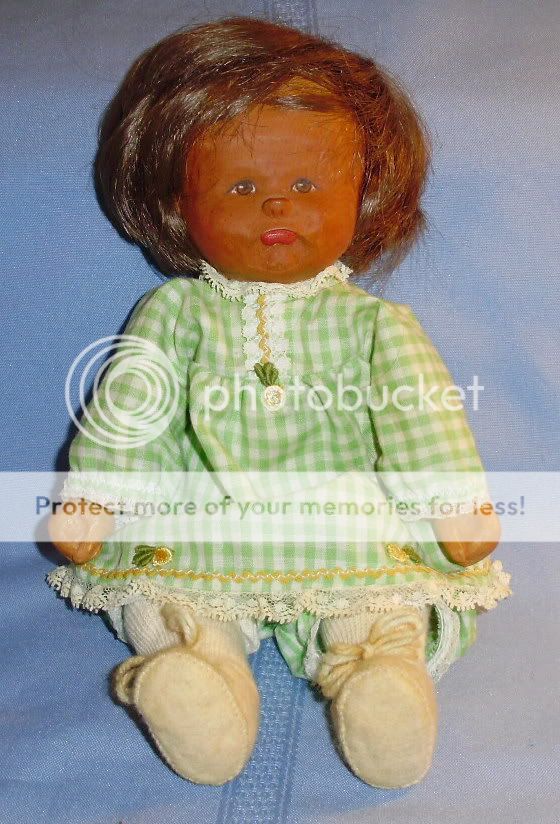 Doll Artist June Beckett 1977 WOODEN HEAD Pouty DOLL  