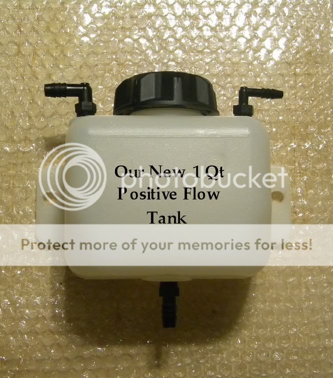 Our new 1 Quart positive flow tank, which no other kit can offer.