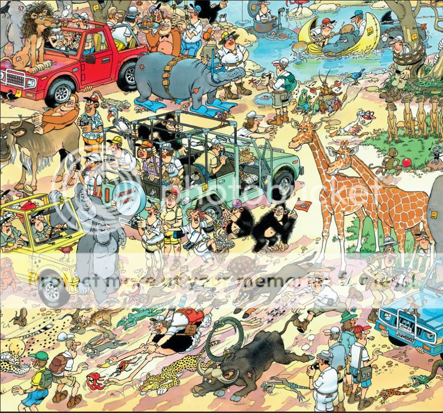 Safari  Art Jan Van Haasteren 550 Piece Jigsaw Puzzle Ceaco Cartoon